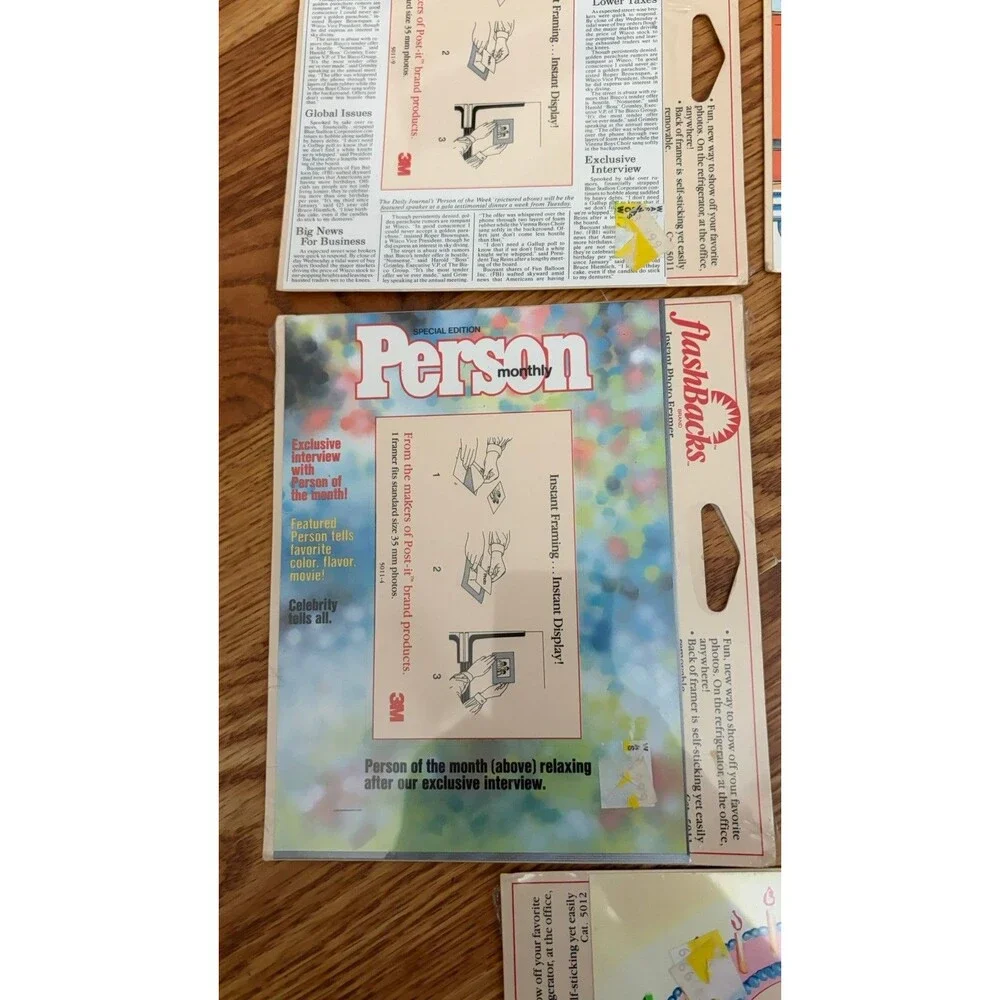 3M Flashbacks Instant Photo Framer Lot Of 5 Vintage 1990